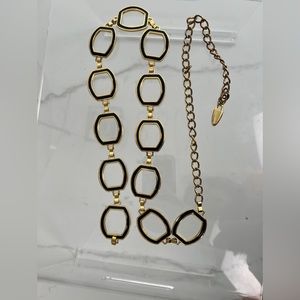Chunky Gold and Black Chain Belt
